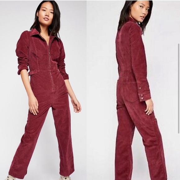 Free People Take Me Out Cord Jumpsuit - Picture 2 of 5